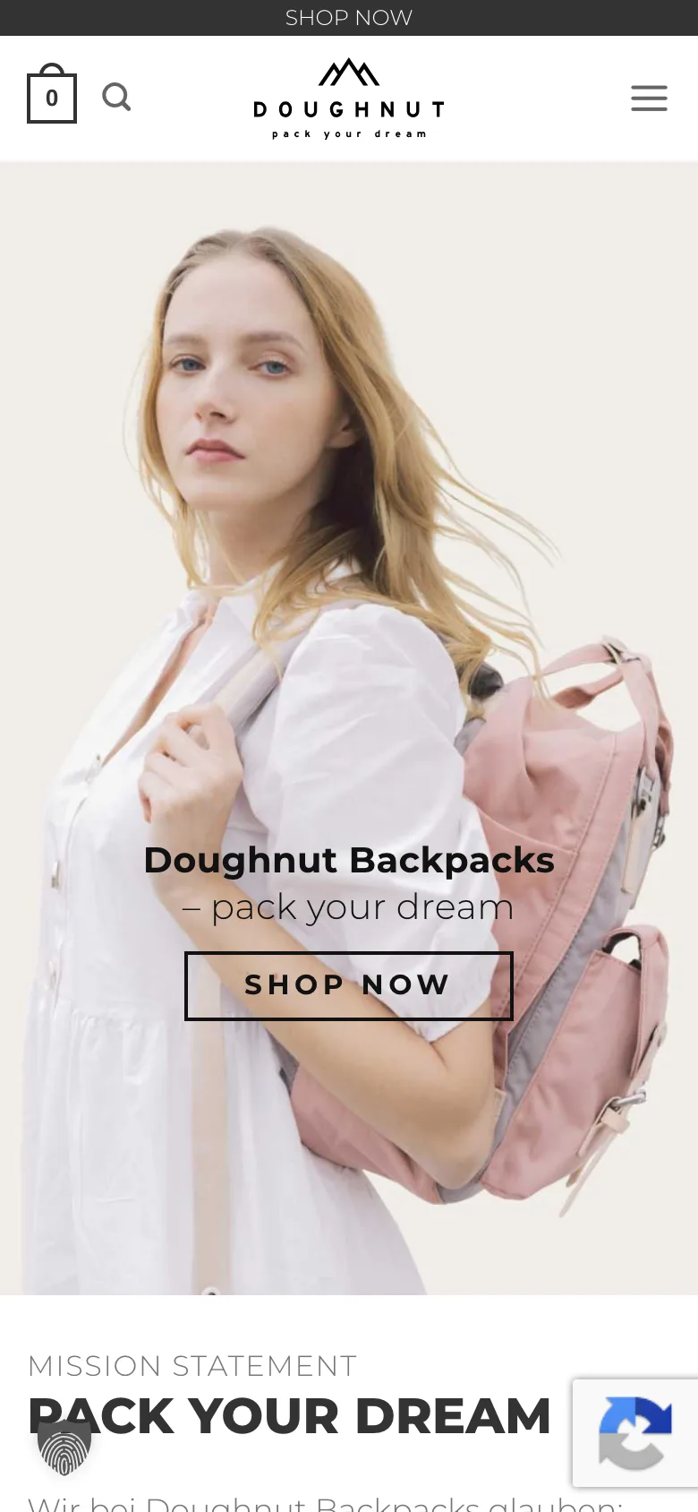 Doghnut Backpacks – Mobile Ansicht