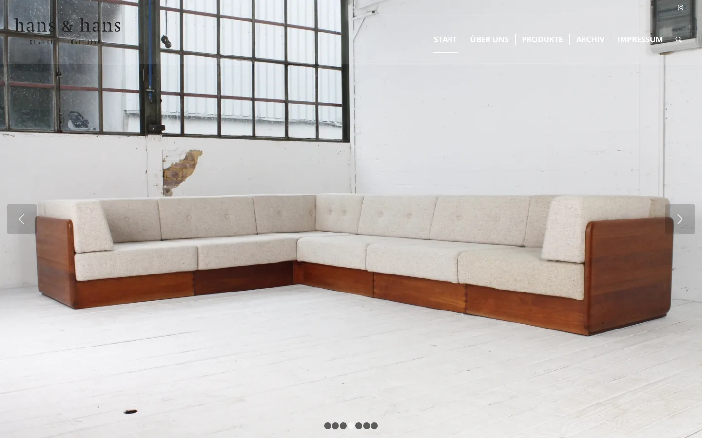 Hans & Hans – Desktop-Ansicht