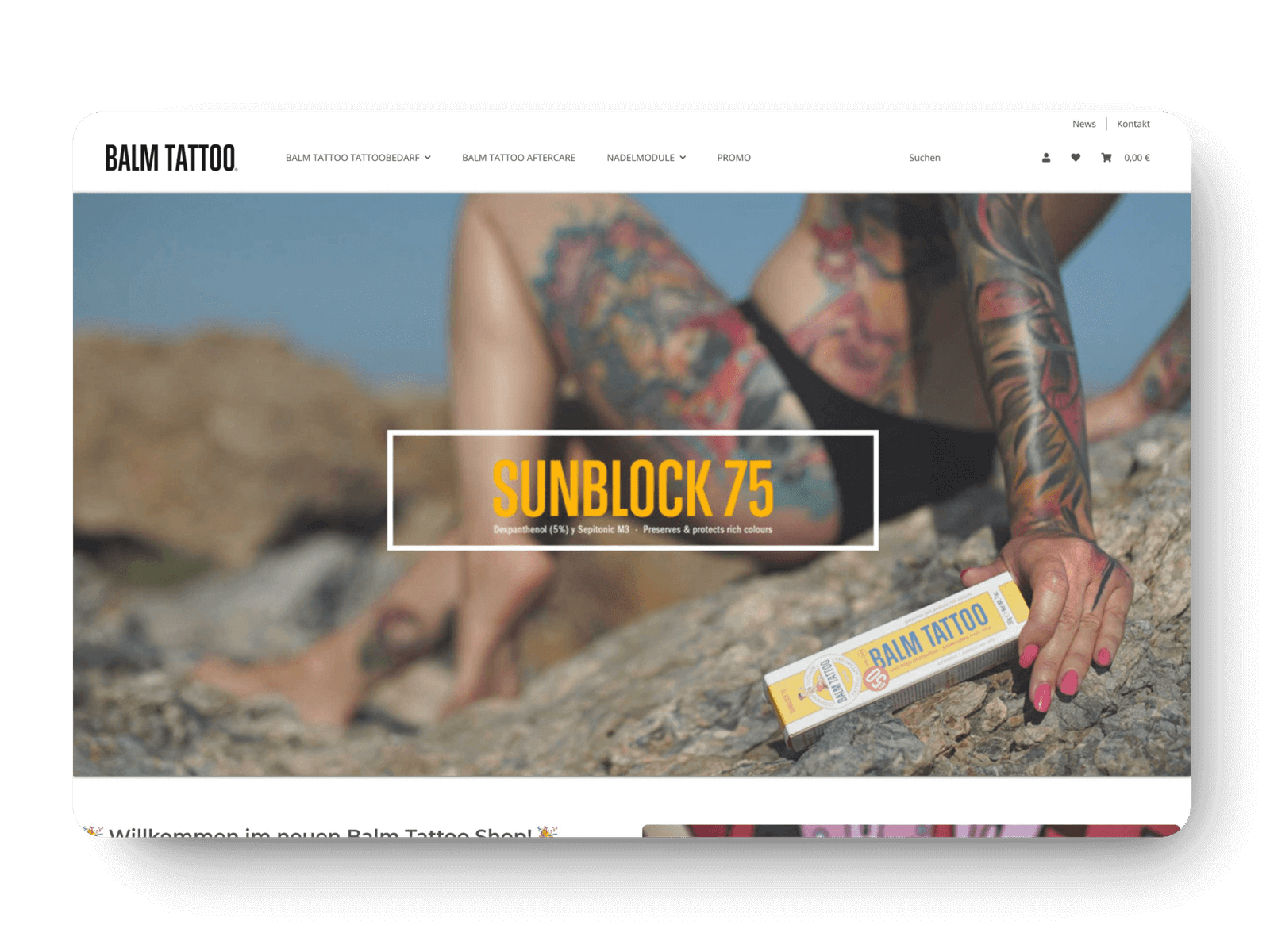 Balm Tattoo Website Screenshot