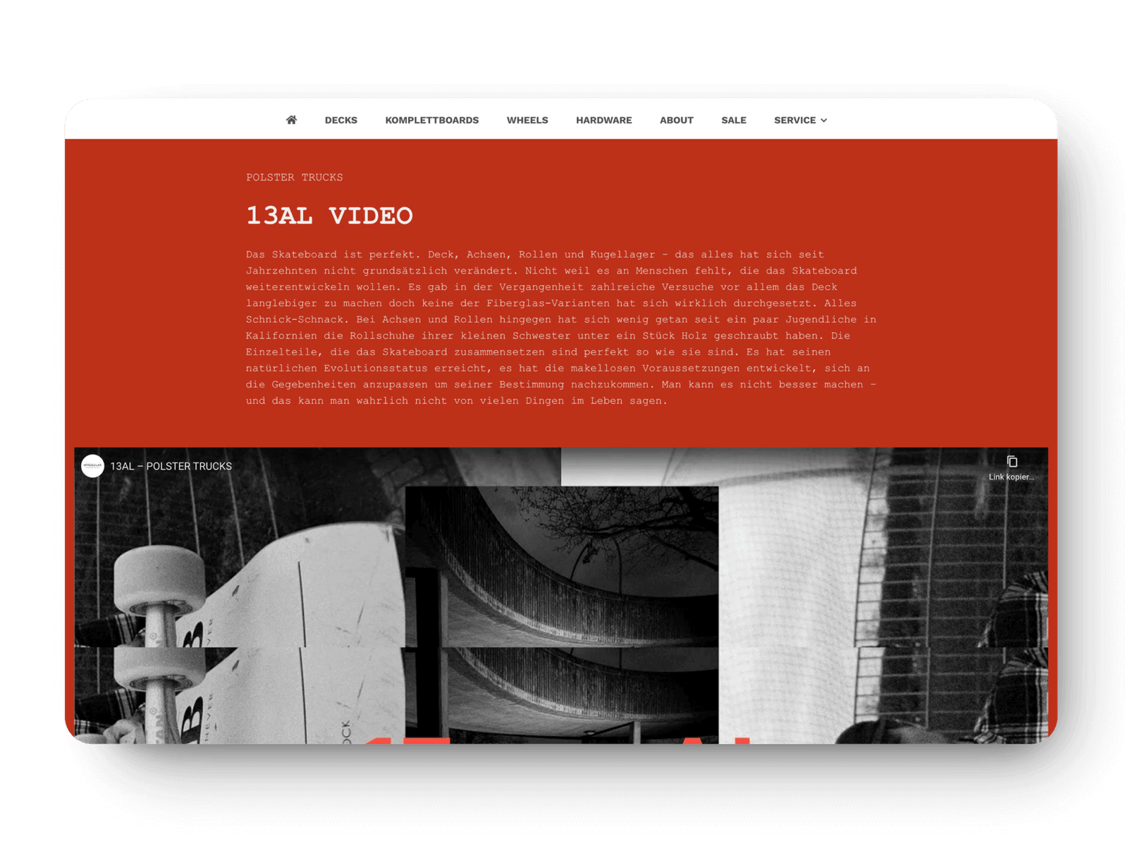 MOB Skateboards Website Screenshot