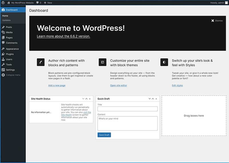 Service wordpress hero dashboard