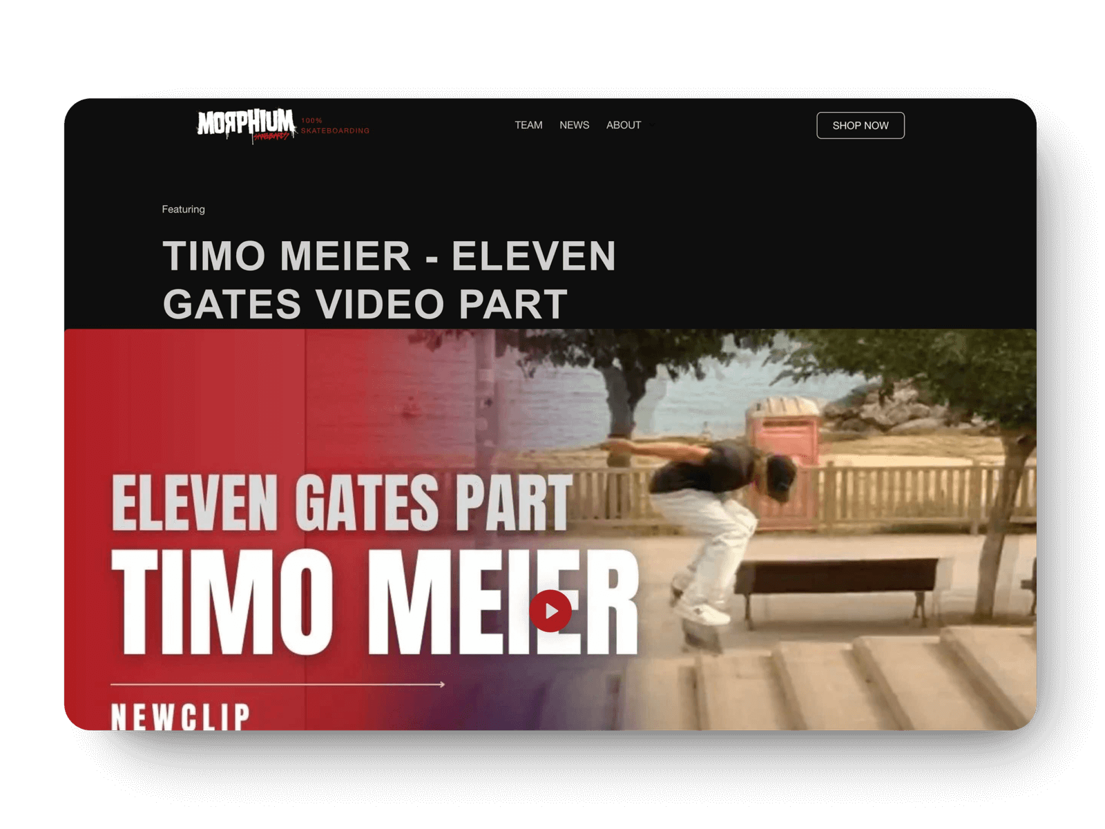 Morphium Skateboards Website Screenshot